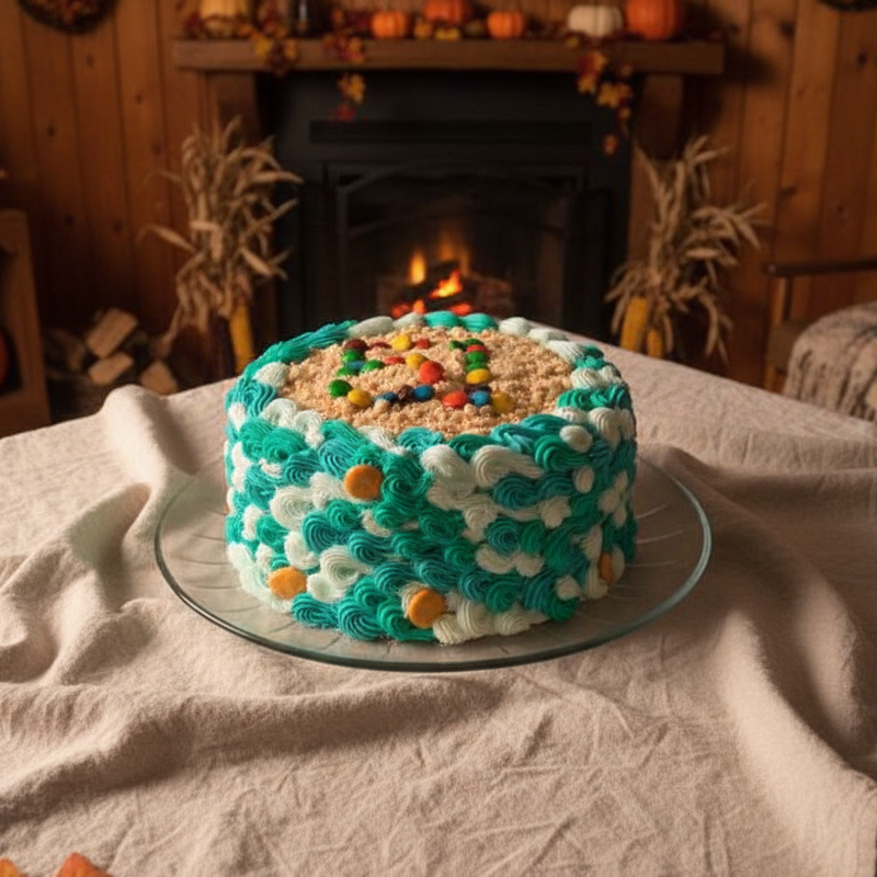 After: Cozy cabin background